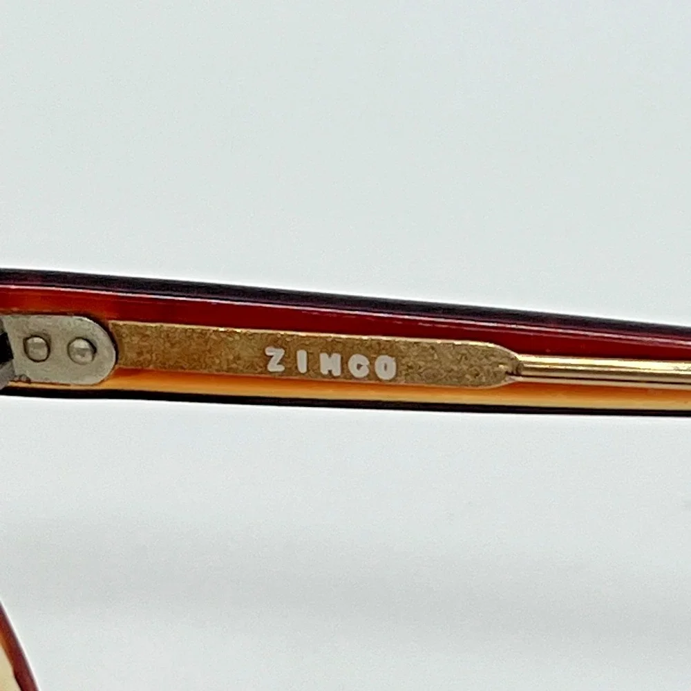 Vintage Zimco Kennedy Aviator Eyeglasses Frames Brown Fade 58-16-145